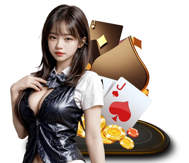 Bàn chơi Poker với chip và lá bài